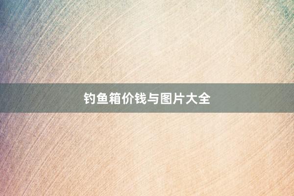 钓鱼箱价钱与图片大全